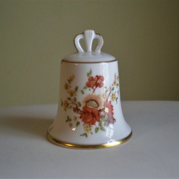 AK Kaiser Porcelain Bone China Bell Peacock Gold Trim W Germany The Danbury Mint - Picture 3 of 12